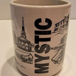 Vintage Ceramic Mystic Connecticut Highlights Souvenir 8 Oz Mug 1993